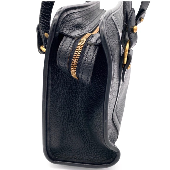 DOONEY & BOURKE Vintage All Black Leather Tote - Picture 6 of 13